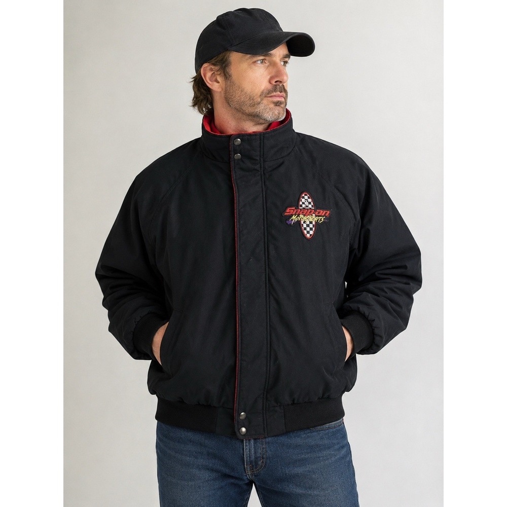 Vintage Swingster Snap-On Motorsports Jacket XXL Black Racing Bomber Coat 90's - Picture 7 of 7